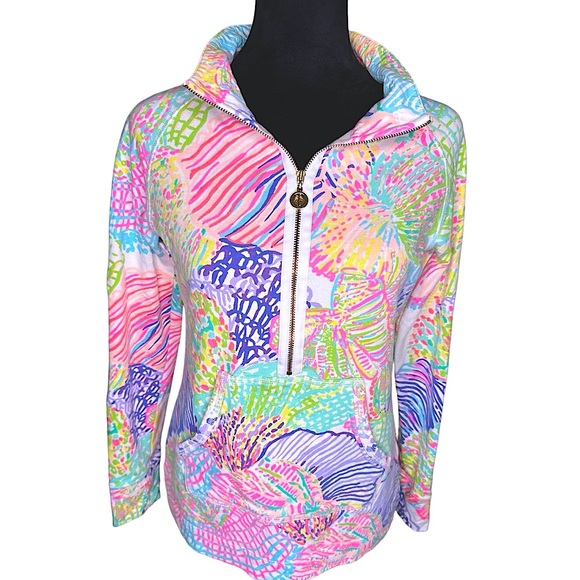 Lilly Pulitzer Tops - Lily Pulitzer quarter zip sweatshirt